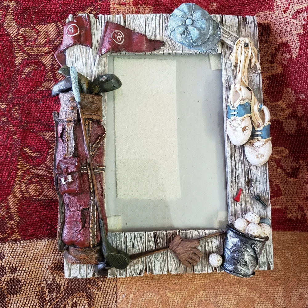 Golfer picture frame heavy duty great quality 4x6 picture size